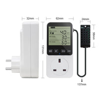 1 x RAW Customer Returns KETOTEK Digital Humidity Controller Plug Humidistat Thermostat Outlet 230V with Alarm for Humidifier Dehumidifier Reptile Terrariums - RRP £29.99