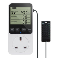 1 x RAW Customer Returns KETOTEK Digital Humidity Controller Plug Humidistat Thermostat Outlet 230V with Alarm for Humidifier Dehumidifier Reptile Terrariums - RRP £29.99
