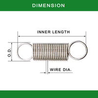 1 x RAW Customer Returns NEWST Extension Spring Stainless Steel Small Extension Springs Assortment Set 15 Different Sizes 150 Piece Springs Assortment Kit - RRP £11.99