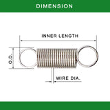 1 x RAW Customer Returns NEWST Extension Spring Stainless Steel Small Extension Springs Assortment Set 15 Different Sizes 150 Piece Springs Assortment Kit - RRP £11.99