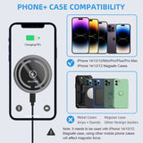 1 x RAW Customer Returns OHLPRO MagSafe Car Mount Charger iPhone Wireless Car Charger, Stick on Dashboard Magnetic Phone Holder Mount for iPhone 15 Pro Plus Max 14 13 12 Series, 15W Fast Charging, Aluminum Shell - RRP £27.38