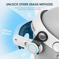 1 x RAW Customer Returns KKCOBVR Q3 Halo Strap Compatible with Meta Quest 3 Enhanced Comfort, Replacement Elite Head Strap for Oculus 3 by Adjusting The Side Knobs - RRP £26.99