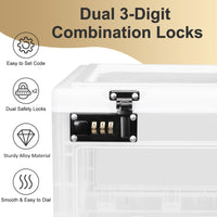 1 x RAW Customer Returns Lalifebuss Large Lockable Storage Box, Combination Lock Box for Personal Items Office Locker School Medicine Snacks Phone Jail Electronic Home - RRP £36.99