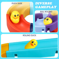 2 x RAW Customer Returns Jiosdo Kids Bath Toys - 48Pcs Duck Slide Bath Toy Wall Track Shower Toys, Duck Bath Toy Slide Bathtub Toys for Toddlers, Baby Bath Toys with Suction Cups, Bath Toys for 3 4 5 6 7 Year Olds - RRP £37.98