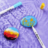1 x RAW Customer Returns Arrtx 30 Colors Acrylic Paint Pens for Rock Painting, Extra Brush Tip, Water Based Paint Markers for Stone, Glass, Easter Egg, Wood and Fabric Painting-No Toxic,No Odor - RRP £34.99