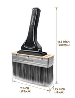 1 x RAW Customer Returns ROLLINGDOG Decking Paint Brush-7 Inch Deck Stain Brush,Decking Oil Applicator for Staining Decks,Walls,Ceilings,Shed and Fences - RRP £24.99