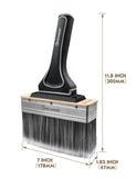 1 x RAW Customer Returns ROLLINGDOG Decking Paint Brush-7 Inch Deck Stain Brush,Decking Oil Applicator for Staining Decks,Walls,Ceilings,Shed and Fences - RRP £24.99