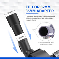 1 x RAW Customer Returns Lanmu Universal Vacuum Attachments Compatible with Shark Numatic Henry Hetty Hoover Parts Accessories,32mm to 35mm Hose Adapter 2 in 1 Crevice Tool Dust Brush Horse Hair Round Brush 6 Pack  - RRP £9.99