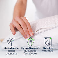 1 x RAW Customer Returns PureComfort Curved Pillow - Adjustable Side Sleeper Pillow for Neck and Shoulder Pain - Cervical Contour Pillow for Sleeping - Memory Foam Loft Pillow for Back or Side Sleepers - RRP £19.99