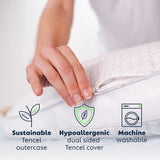 1 x RAW Customer Returns PureComfort Curved Pillow - Adjustable Side Sleeper Pillow for Neck and Shoulder Pain - Cervical Contour Pillow for Sleeping - Memory Foam Loft Pillow for Back or Side Sleepers - RRP £19.99
