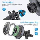 1 x RAW Customer Returns OHLPRO MagSafe Car Mount Charger iPhone Wireless Car Charger, Stick on Dashboard Magnetic Phone Holder Mount for iPhone 15 Pro Plus Max 14 13 12 Series, 15W Fast Charging, Aluminum Shell - RRP £27.38