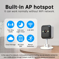 1 x RAW Customer Returns JOOAN Security Camera WiFi Camera Outdoor Indoor 2K Pet Camera Color Night Vision Motion Detection Alert 2-Way Audio IP65 Weatherproof Supprt Cloud Micro SD Record Works with Alexa - RRP £19.99