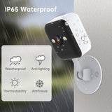 1 x RAW Customer Returns JOOAN Security Camera WiFi Camera Outdoor Indoor 2K Pet Camera Color Night Vision Motion Detection Alert 2-Way Audio IP65 Weatherproof Supprt Cloud Micro SD Record Works with Alexa - RRP £19.99