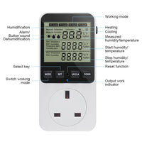 1 x RAW Customer Returns KETOTEK Digital Humidity Controller Plug Humidistat Thermostat Outlet 230V with Alarm for Humidifier Dehumidifier Reptile Terrariums - RRP £29.99