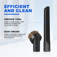 1 x RAW Customer Returns Lanmu Universal Vacuum Attachments Compatible with Shark Numatic Henry Hetty Hoover Parts Accessories,32mm to 35mm Hose Adapter 2 in 1 Crevice Tool Dust Brush Horse Hair Round Brush 6 Pack  - RRP £9.99