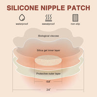 1 x Brand New HANGO 7 Pairs Silicone Nipple Covers - Women s Silicone Nipple Stickers, Reusable Adhesive Silicone Ointment Breast Petals. Pink - RRP £7.68