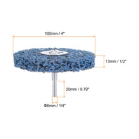 1 x Brand New sourcing map 2pcs Paint Stripping Disc Drill Attachment 4 x 1 2 with 1 4 Shaft Strip Clean Discs for Angle Grinder Clean and Remove Paint Coating Rust, Blue - RRP £13.49