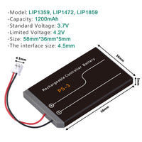 1 x RAW Customer Returns PS3 Controller Battery, Hisewen 2Pack LIP1359 LIP1472 LIP1859 Replacement Battery for Sony Playstation 3 PS3 Dualshock 3 CECHZC2E CECHZC2U Controller - RRP £13.99