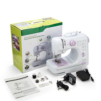 1 x RAW Customer Returns Mini Sewing Machine for Beginner by Campumer - Small Electric Sewing Machines with 2 Speed 12 Built-in Stitch Patterns CP-054-UK-A3 - RRP £23.99