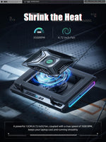 1 x RAW Customer Returns llano V10 Gaming Laptop Cooling Pad, RGB Laptop Cooler Stand with 4.72 Inch External Powerful Cooling Fan, Rapid Cooling Computer 13-17.3in, Action Button Control, 3 Adjustable Stand, 4-Port USB C A - RRP £125.99