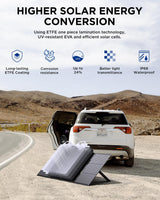 1 x RAW Customer Returns  IP68 Waterproof BigBlue 200W Portable ETFE Solar Panels with Connector, 52.8V SolarPowa 200 Solar Charger with Kickstands for Camping, RV Fast Charge Cellpowa 2500 and Other Brand Power Station - RRP £199.99