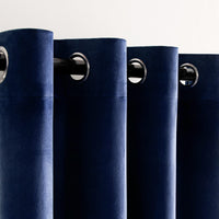 1 x RAW Customer Returns Woaboy Super Soft Velvet Curtains 90 Drop for Living Room Luxury Eyelet Drapes Blackout for Bedroom Window Treatment Thermal Insulated Soundproof Room Darkening W 90 x L 90 Navy Blue 2 Panels - RRP £49.99