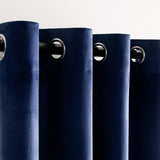 1 x RAW Customer Returns Woaboy Super Soft Velvet Curtains 90 Drop for Living Room Luxury Eyelet Drapes Blackout for Bedroom Window Treatment Thermal Insulated Soundproof Room Darkening W 90 x L 90 Navy Blue 2 Panels - RRP £49.99
