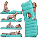 1 x RAW Customer Returns HOLO The Original Inflatable Pregnancy Pillow - Full Body Maternity Airbed with Hole for Tummy - For Ultimate Sleeping Support Comfort - Say Goodbye to Pregnancy Related Aches and Pains Mint  - RRP £44.99