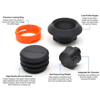 1 x RAW Customer Returns FusedLine Single Dose Hopper with Silicone Bellows and Anti-Popcorning Weight Compatible with Sage Barista Express, Pro, Touch, and Impress Black - RRP £50.0