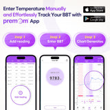 1 x RAW Customer Returns Ovulation Tracker Digital Basal Thermometer Easy Home BBT Thermometer for Fertility Prediction - Basal Body Thermometer for Accurate Temperature Monitoring with Premom App Purple DMT-3018 - RRP £8.99