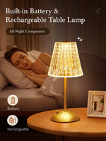 1 x RAW Customer Returns One Fire Table Lamp Touch Lamps Bedside Table lamp, 10-Way Dimmable Table Lamps for Living Room, 3 Colors Small Lamp for Bedroom Lamp,Rechargeable Lamp Battery Operated Lamp,Cordless Lamp Battery Lamp - RRP £19.99