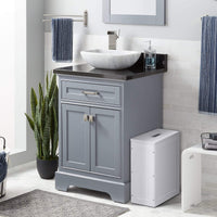 1 x RAW Customer Returns Lantaly Slimline Wooden Bathroom Storage Unit, Toilet Roll Paper Cabinet, Compact Shaker, Multi-Purpose Cleaning Tidy Box - RRP £21.99