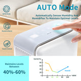 1 x RAW Customer Returns Hoomace 3 In 1 Small Humidifier Dehumidifier Combo With Air Filtration, Humidifiers Dehumidifier For Home Bedroom With Drain Hose Temperature Display,4 Modes,7 Color LED Lights,Timer Set  - RRP £49.99