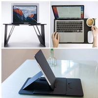 1 x Brand New Solace Portable Foldable Laptop Stand for Desk Adjustable - Sofa Laptop riser and Tablet Holder for Improved Ergonomics with 4 different configurations laptop macbook stand desk riser mount - RRP £12.0