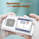 1 x RAW Customer Returns EMAY Bluetooth Portable ECG EKG Monitor for iPhone Android, Mac Windows Wireless Personal ECG Monitor Works with Smartphones Records Rhythm Heart Rate, Gives Instant Detections EMG-20  - RRP £87.9