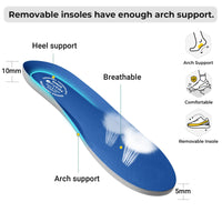 1 x RAW Customer Returns FitVille Wide Fit Trainers for Men Arch Support Road Running Shoes Lightweight Breathable Athletic Sneakers for Gym Fitness Jogging Walking, Azure Blue, 10, Wide - RRP £49.99