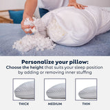 1 x RAW Customer Returns PureComfort Curved Pillow - Adjustable Side Sleeper Pillow for Neck and Shoulder Pain - Cervical Contour Pillow for Sleeping - Memory Foam Loft Pillow for Back or Side Sleepers - RRP £19.99