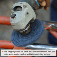 1 x Brand New sourcing map 2pcs Paint Stripping Disc Drill Attachment 4 x 1 2 with 1 4 Shaft Strip Clean Discs for Angle Grinder Clean and Remove Paint Coating Rust, Blue - RRP £13.49
