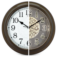 1 x RAW Customer Returns OCEST Luminous Garden Clocks Outdoor Waterproof, 15 inch Metal Large Night Light Up Glow in The Dark Wall Clock Silent Battery Operated, Outside Decor Clock for Pool Living Room Kitchen Gift - RRP £54.99