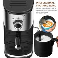 1 x RAW Customer Returns Bonsenkitchen Espresso Machine,15 Bar Coffee Machine With Foaming Milk Wand, 1450W High-Performance Coffee Maker, 1.25L Removable Water Tank, for Espresso, Cappuccino, Latte, Macchiato, CM8902 - RRP £45.98