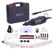 1 x RAW Customer Returns Rotary Tool Kit, GOXAWEE 130W Multi-Functional Mini Grinder Set with 140 Accessories Keyless Chuck Flex Shaft Varible Speed Multi Tool for Craft Projects DIY Creations - RRP £28.89