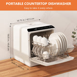 1 x RAW Customer Returns Karlxtom Table Top Dishwasher 6 Programs Mini Dishwasher with Touch Control, Auto-drying, Baby Care Fruit Wash, Perfect for Small Families, Couples - RRP £252.98