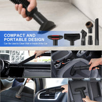1 x RAW Customer Returns Lanmu Universal Vacuum Attachments Compatible with Shark Numatic Henry Hetty Hoover Parts Accessories,32mm to 35mm Hose Adapter 2 in 1 Crevice Tool Dust Brush Horse Hair Round Brush 6 Pack  - RRP £9.99