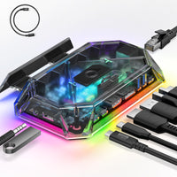 1 x RAW Customer Returns JSAUX RGB Docking Station for Steam Deck OLED ROG Ally Legion Go, 12-in-1 Steam Deck Dock with 4K 120Hz HDMI DisplayPort Gigabit Etherne USB-C 3.2 USB-A 3.2 2.0, Support VRR, ALLM, HDR - HB1201S - RRP £79.99
