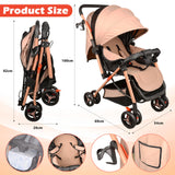 1 x RAW Customer Returns Polegas Baby Pushchair, Lightweight Foldable Stroller, Pram with Extra-Large Hood,Mosquito Net, Five-Point Harness, Upgraded Wheels, Suitable from Birth to Approx. 3 Years 0-15 kg  - RRP £94.99