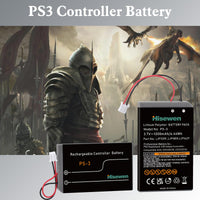 1 x RAW Customer Returns PS3 Controller Battery, Hisewen 2Pack LIP1359 LIP1472 LIP1859 Replacement Battery for Sony Playstation 3 PS3 Dualshock 3 CECHZC2E CECHZC2U Controller - RRP £13.99