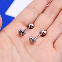 2 x Brand New OUFER Body Piercing Tongue Bars Piercing 5PCS 14G 316L Stainless Steel Clear CZ Tongue Piercing Jewellery Sexy Letter Tongue Rings Tongue Barbells Cum here - RRP £25.96