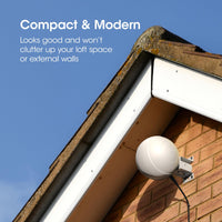 1 x RAW Customer Returns SLx Digital Aerial, TV Aerial Outdoors, Digital Freeview, 360 Amplified Omni Directional TV Aerial, HD TV Antenna, Built In Powered Signal Booster, 4G 5G Filter, External TV Aerial - RRP £39.98