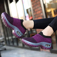 1 x RAW Customer Returns Women Hypersoft Sneakers Walking Shoes - Mesh Trainers Slip On Sock Air Cushion Lady Modern Shoes Platform Loafer Grey 4.5 UK - RRP £9.98