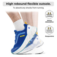 1 x RAW Customer Returns FitVille Wide Fit Trainers for Men Arch Support Road Running Shoes Lightweight Breathable Athletic Sneakers for Gym Fitness Jogging Walking, Azure Blue, 10, Wide - RRP £49.99